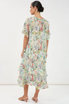Alana Floral Ramie Midi Dress