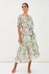 Alana Floral Ramie Midi Dress