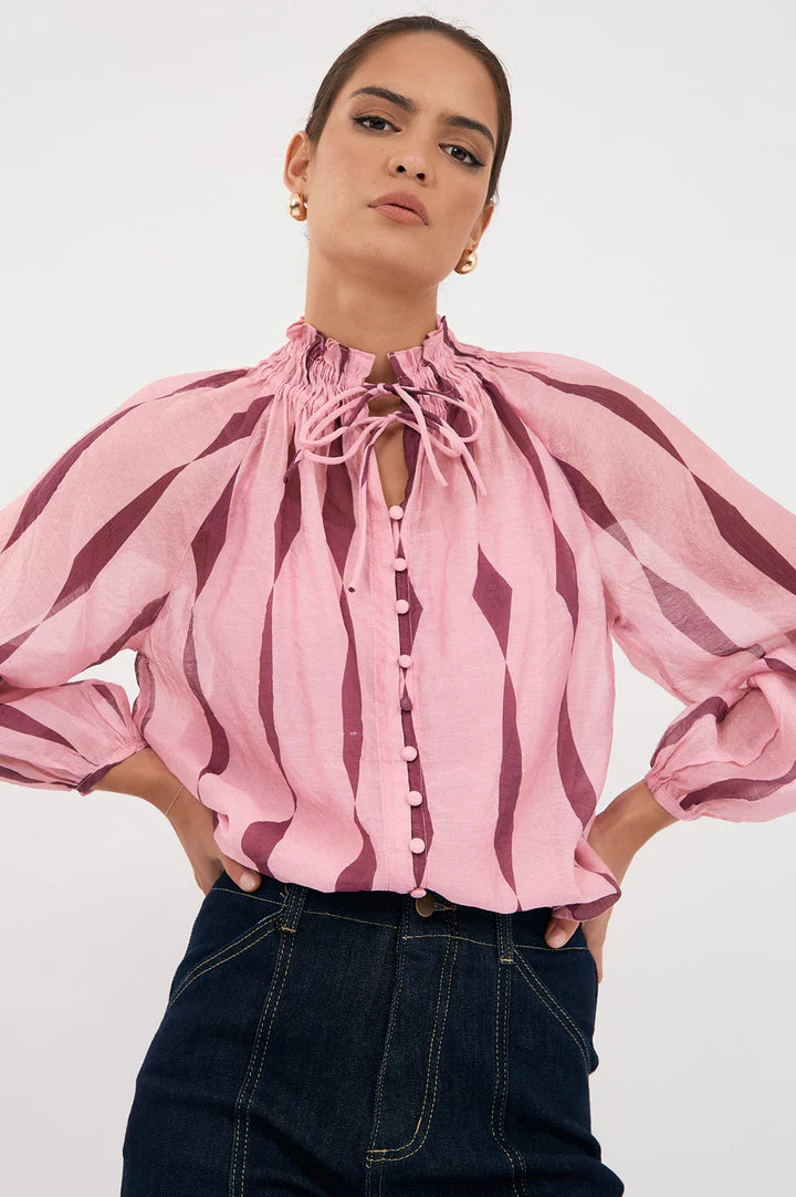 Opal San Lorenzo Long Sleeve Top Print