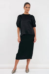 Amelia Satin Top Black