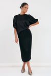 Amelia Satin Top Black