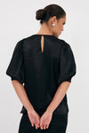 Amelia Satin Top Black