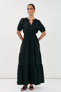 Violette Cupro Maxi Dress Black