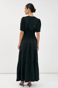 Violette Cupro Maxi Dress Black