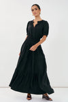 Violette Cupro Maxi Dress Black