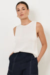 Beau Sleeveless Knit Top White