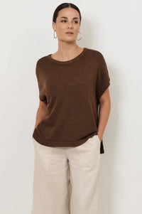 Helene Knit Top Chocolate