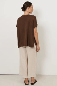 Helene Knit Top Chocolate
