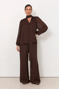 Penelope Long Sleeve Top Chocolate