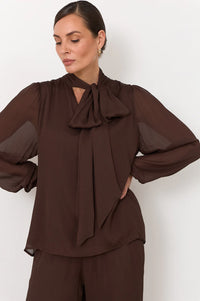 Penelope Long Sleeve Top Chocolate
