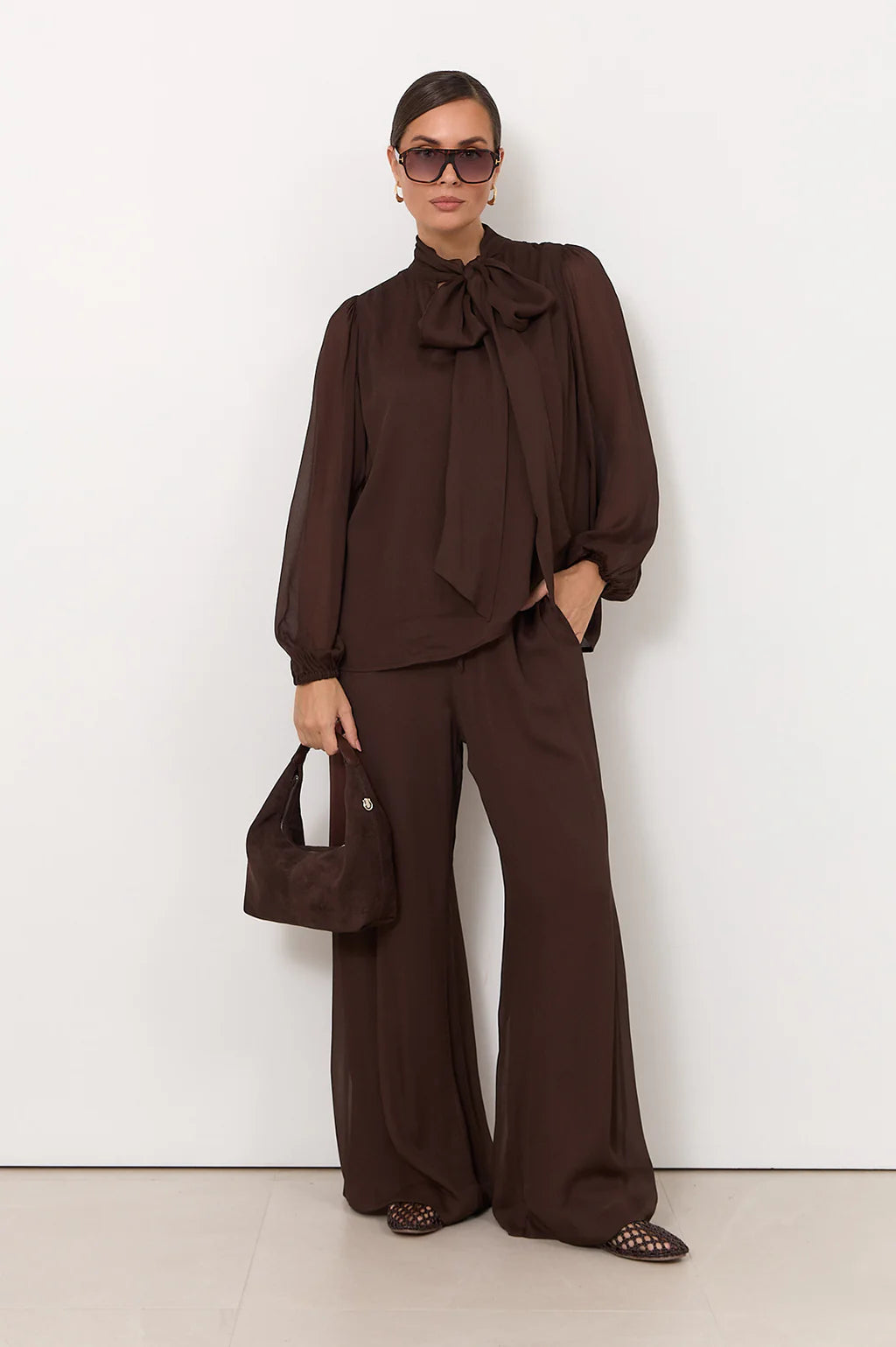 Penelope Long Sleeve Top Chocolate