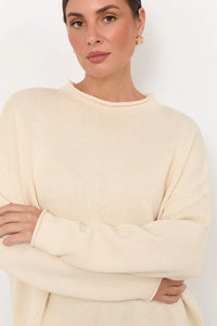 Lucille Long Sleeve Knit Jumper Cream