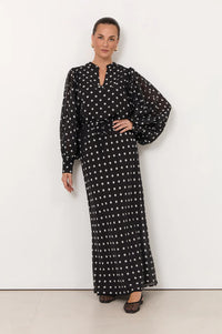 Mae Maxi Skirt Black Spot
