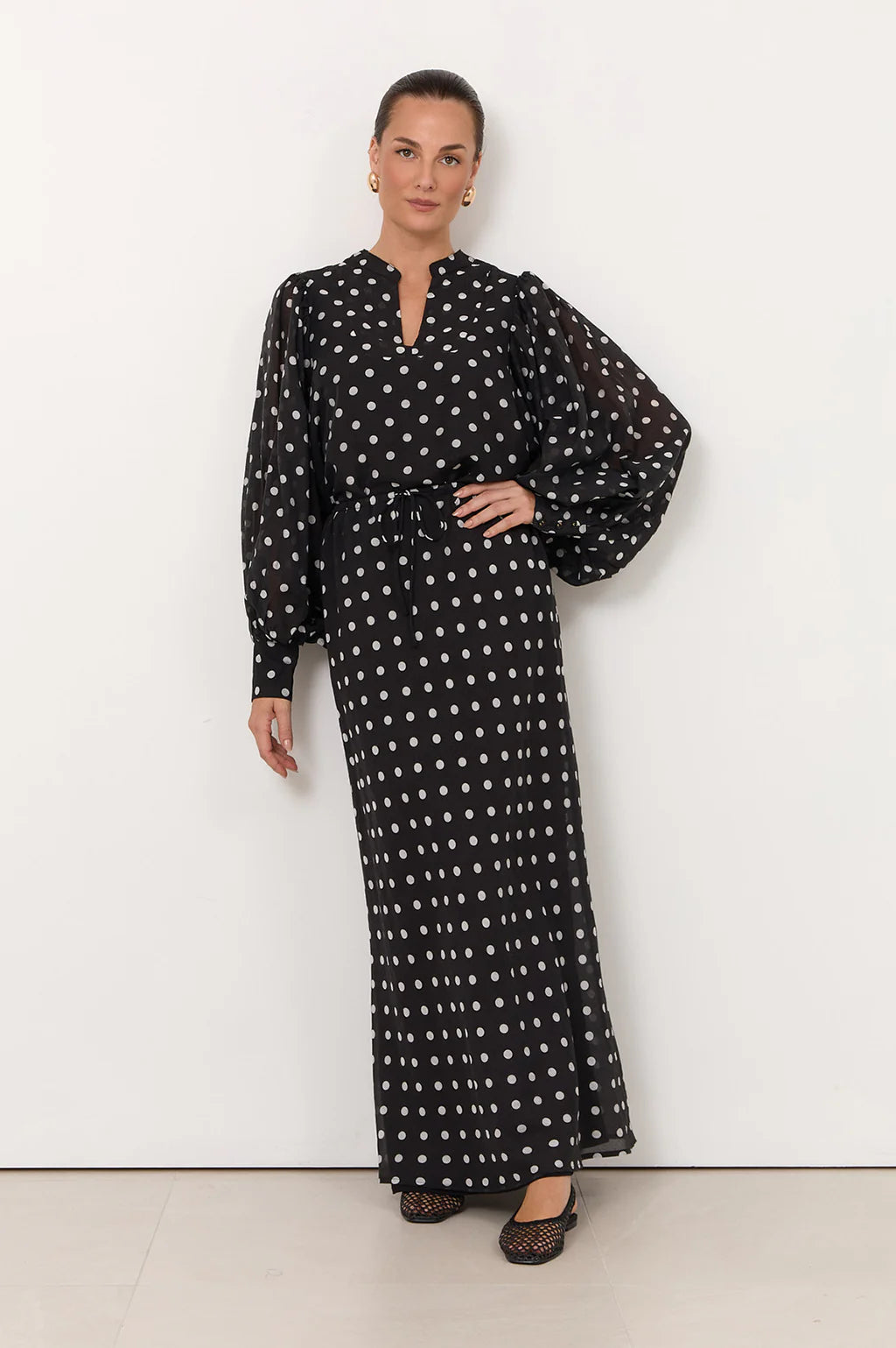 Mae Maxi Skirt Black Spot