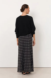 Mae Maxi Skirt Black Spot