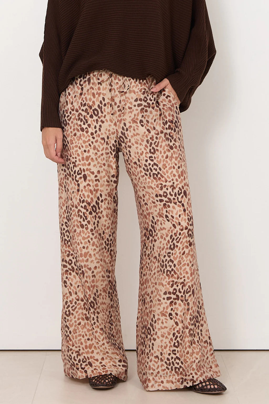 Asani Wide Leg Pants Leopard