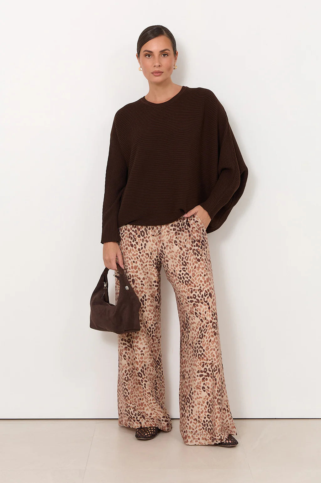 Asani Wide Leg Pants Leopard
