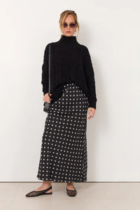 Mae Maxi Skirt Black Spot
