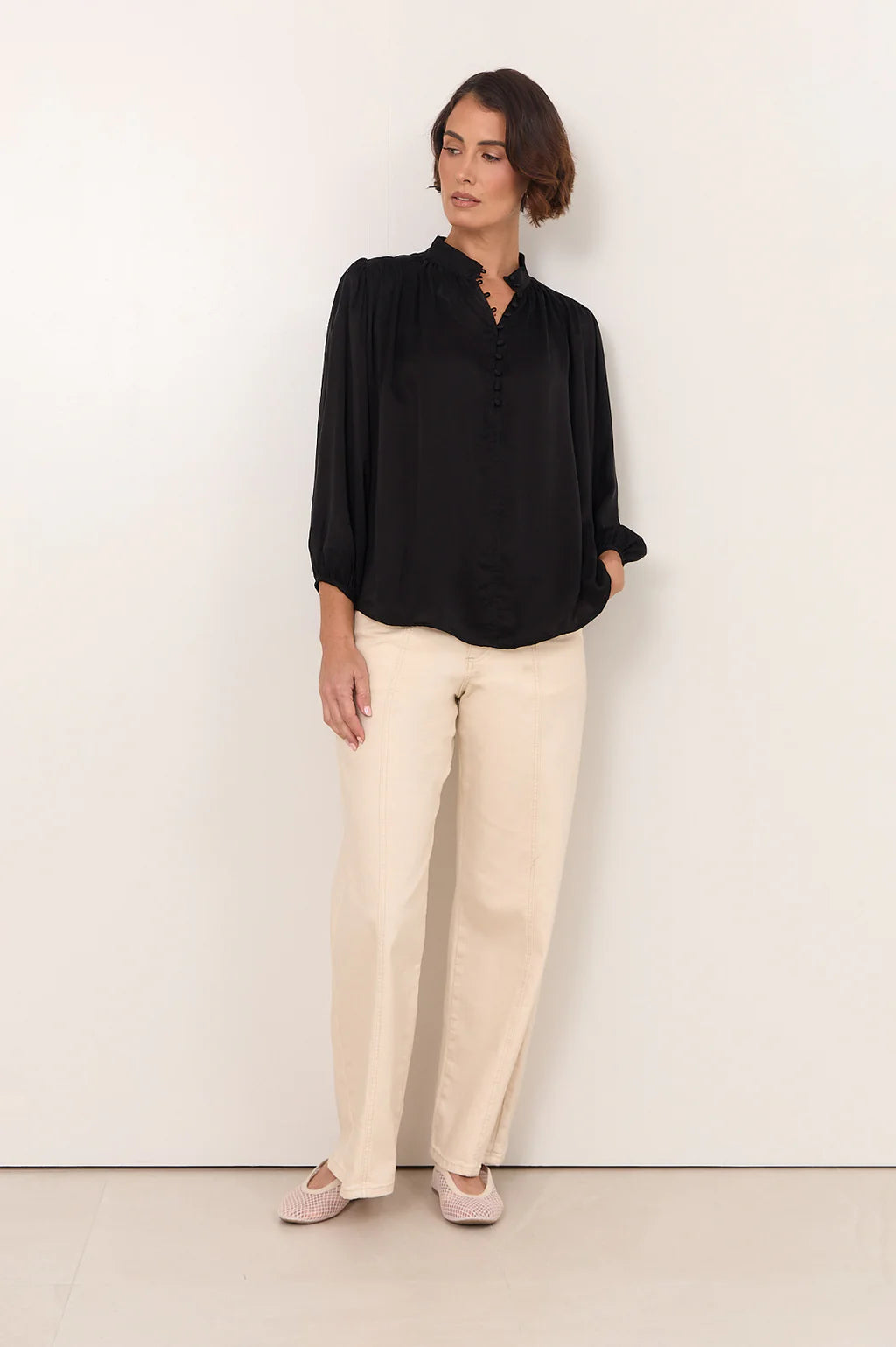Tinsley Cupro Top Black