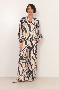 Addison Zebra Print Long Sleeve Top