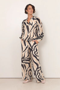 Addison Zebra Print Long Sleeve Top