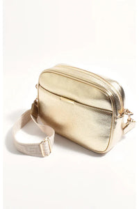 Geo Webbing Bag Strap Nude