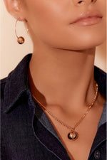 Archer Mid Length Ball Necklace Gold