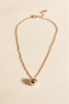 Archer Mid Length Ball Necklace Gold