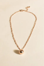 Archer Mid Length Ball Necklace Gold