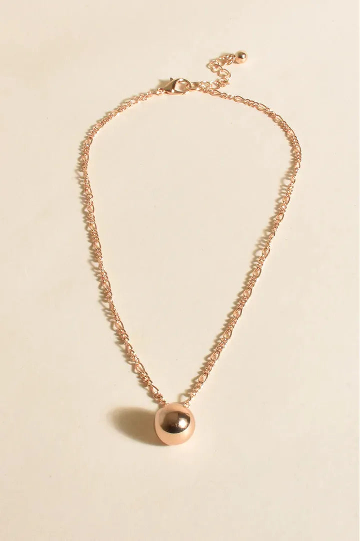Archer Mid Length Ball Necklace Gold