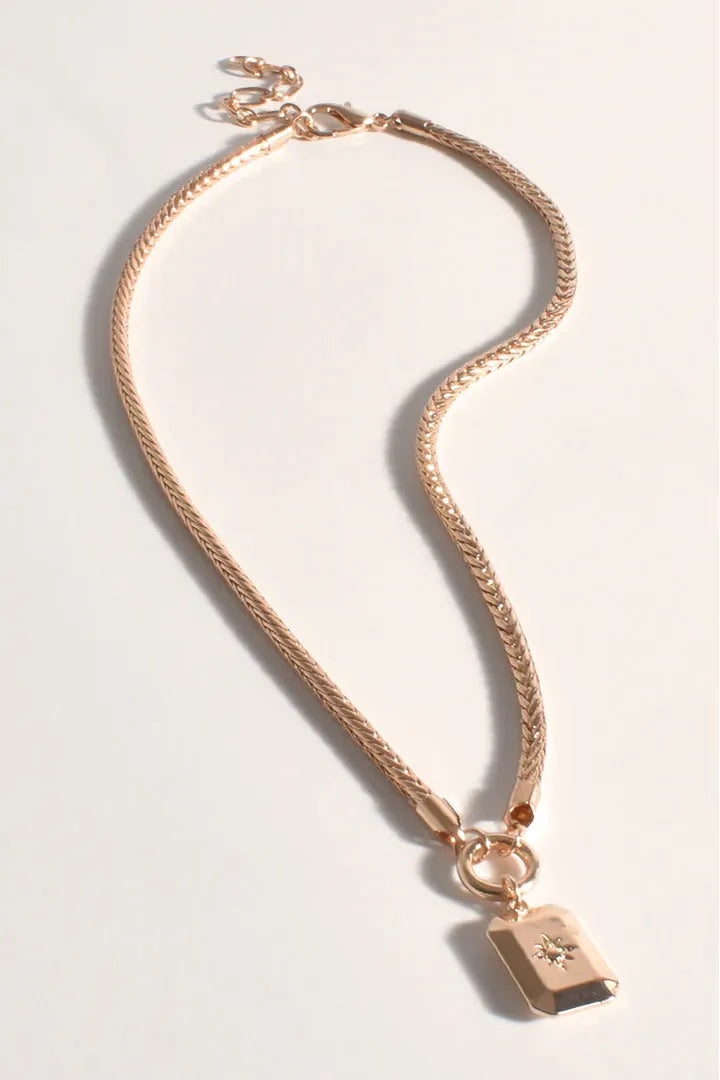 Star Charm Rope Necklace Gold
