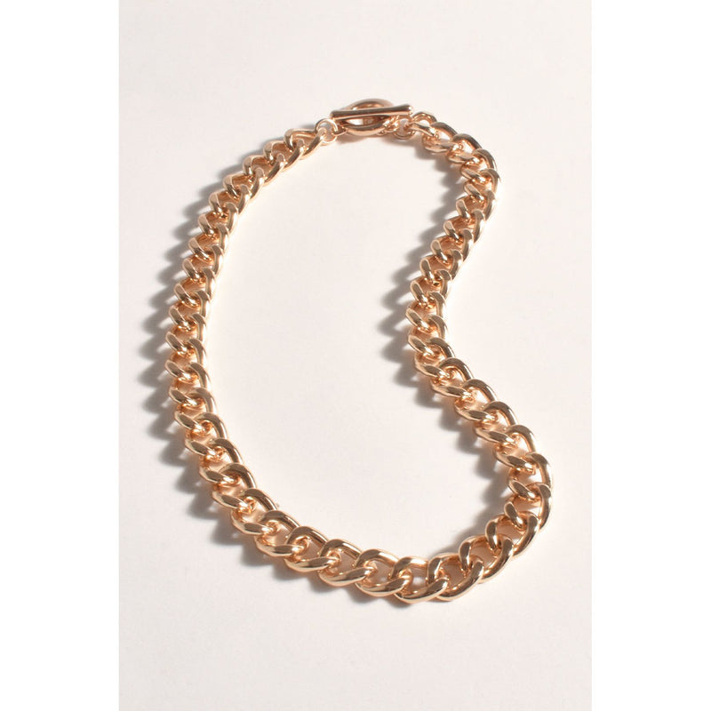 Chunky Fob Necklace Gold