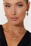 Mini Heart Fob Necklace Gold