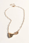 Mini Heart Fob Necklace Gold