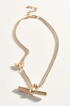 Toggle Detail Chain Necklace Gold