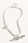 Toggle Detail Chain Necklace Silver
