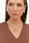 Toggle Detail Chain Necklace Silver