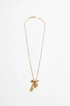 Artisan Woven Cluster Necklace Gold