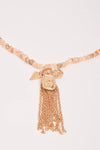 Long Boho Tassel Necklace Camel