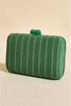 Everleigh Fine Pleat Resin Clasp Clutch Green