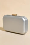 Emmaline Structured Event Clutch Silver