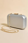 Emmaline Structured Event Clutch Silver