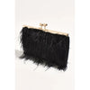Cher Feather Floaty Clutch Black