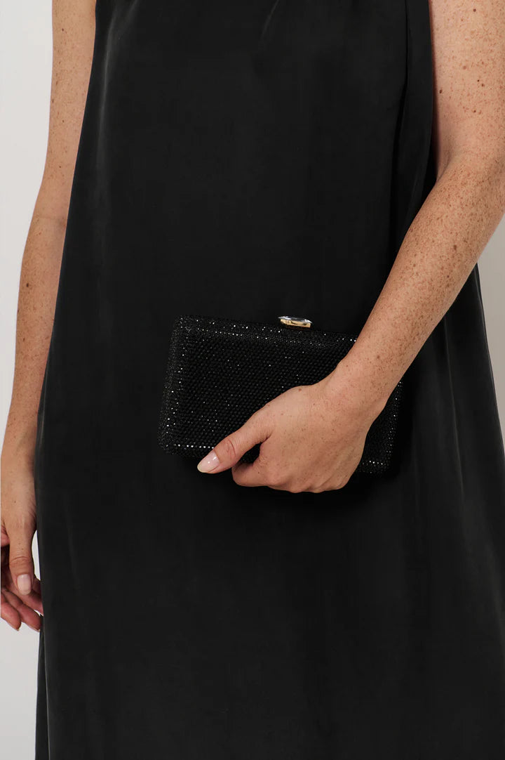 Desere Diamante Clutch Black