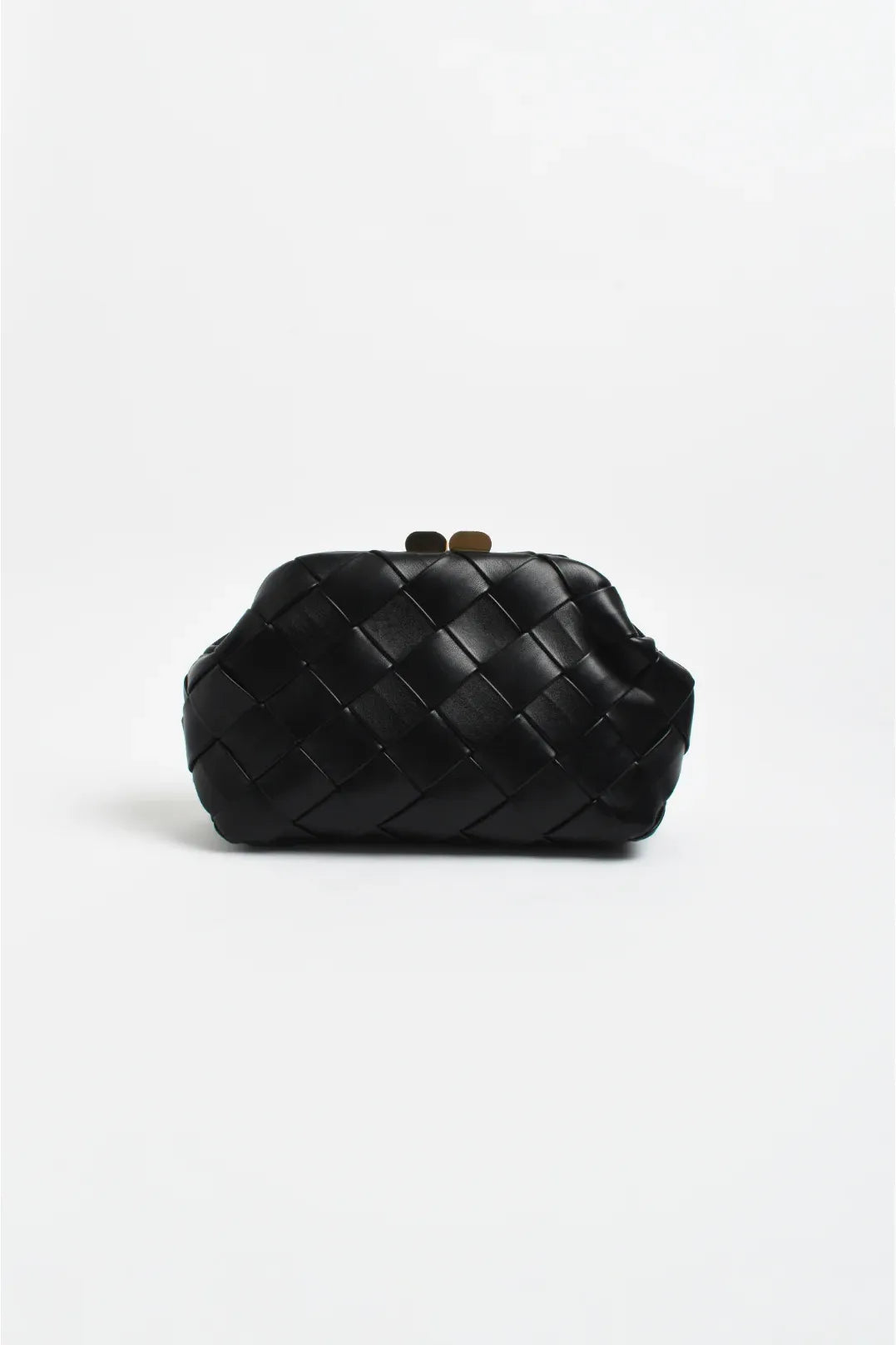 Amelie Weave Clutch Black