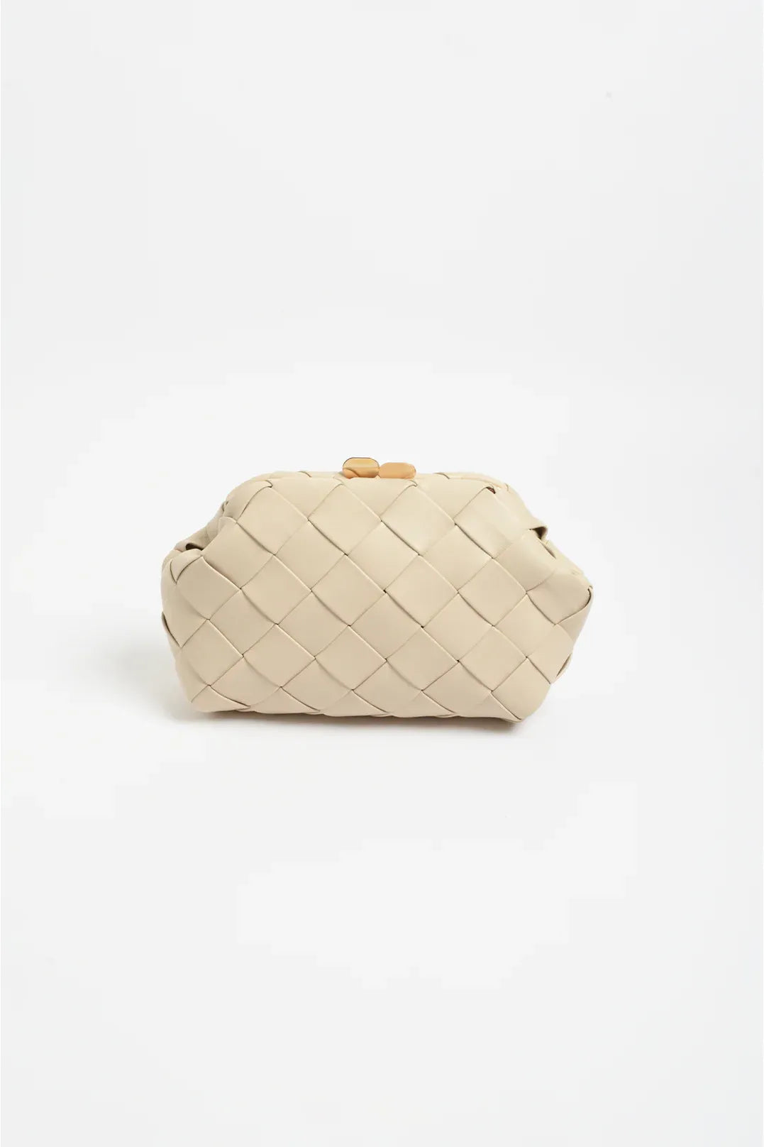 Amelie Weave Clutch Cream