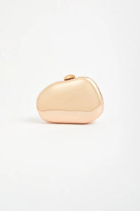 Abstract Curved Clutch Gold