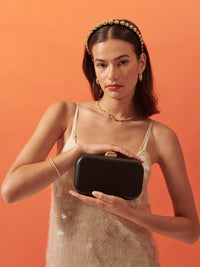 Rhea Classic Box Clutch Black