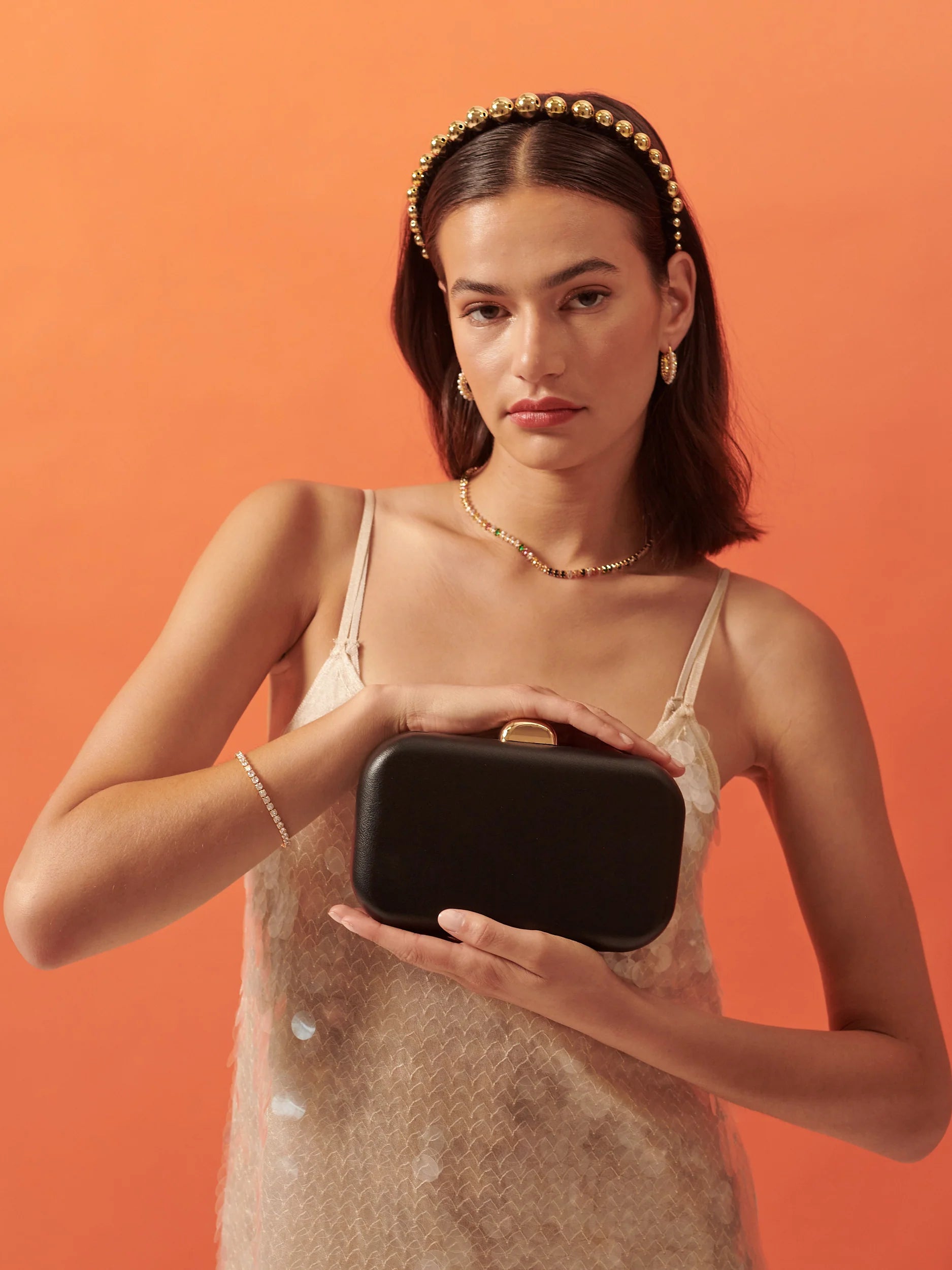 Rhea Classic Box Clutch Black