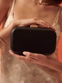 Rhea Classic Box Clutch Black